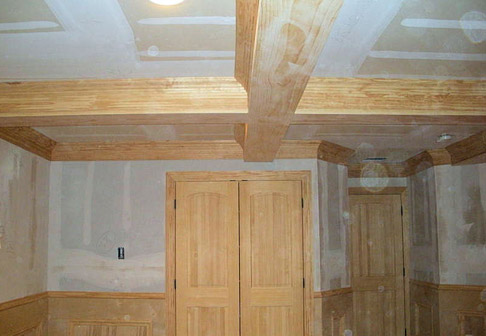 Unpainted room and ceiling