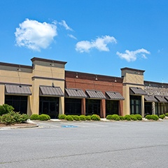 Attractive exterior of retail shops