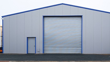 the exterior of a closed warehouse