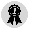 Animated first place ribbon icon