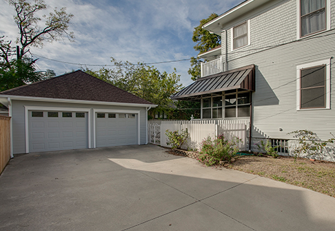 Freshly painted garage