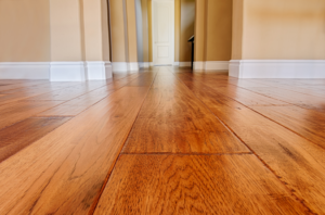 an interior room with hardwood floors 