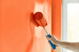 a person painting their home’s interior